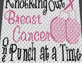 Graphgan Pattern - Corner to Corner - C2C Crochet - Knocking Out Breast Cancer Awareness Blanket Afghan Crochet Graphgan Pattern Graph Chart