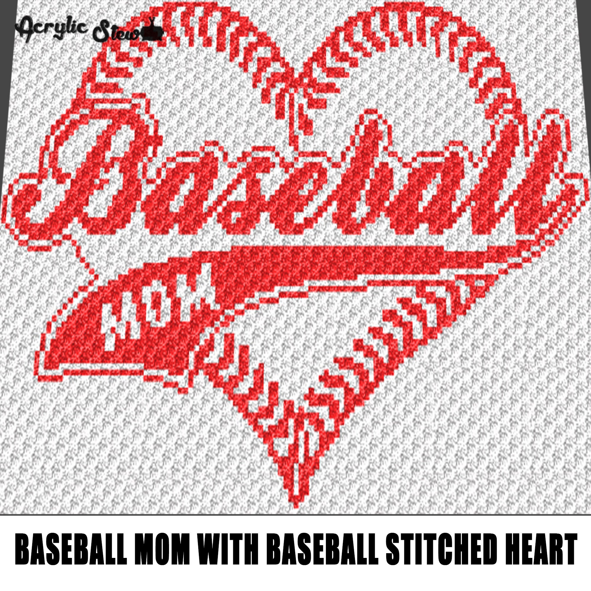 Stitched Baseball Mom Stitched Baseball Mom