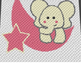 Graphgan Pattern Corner to Corner C2C Crochet Elephant Flower Burst Art ...