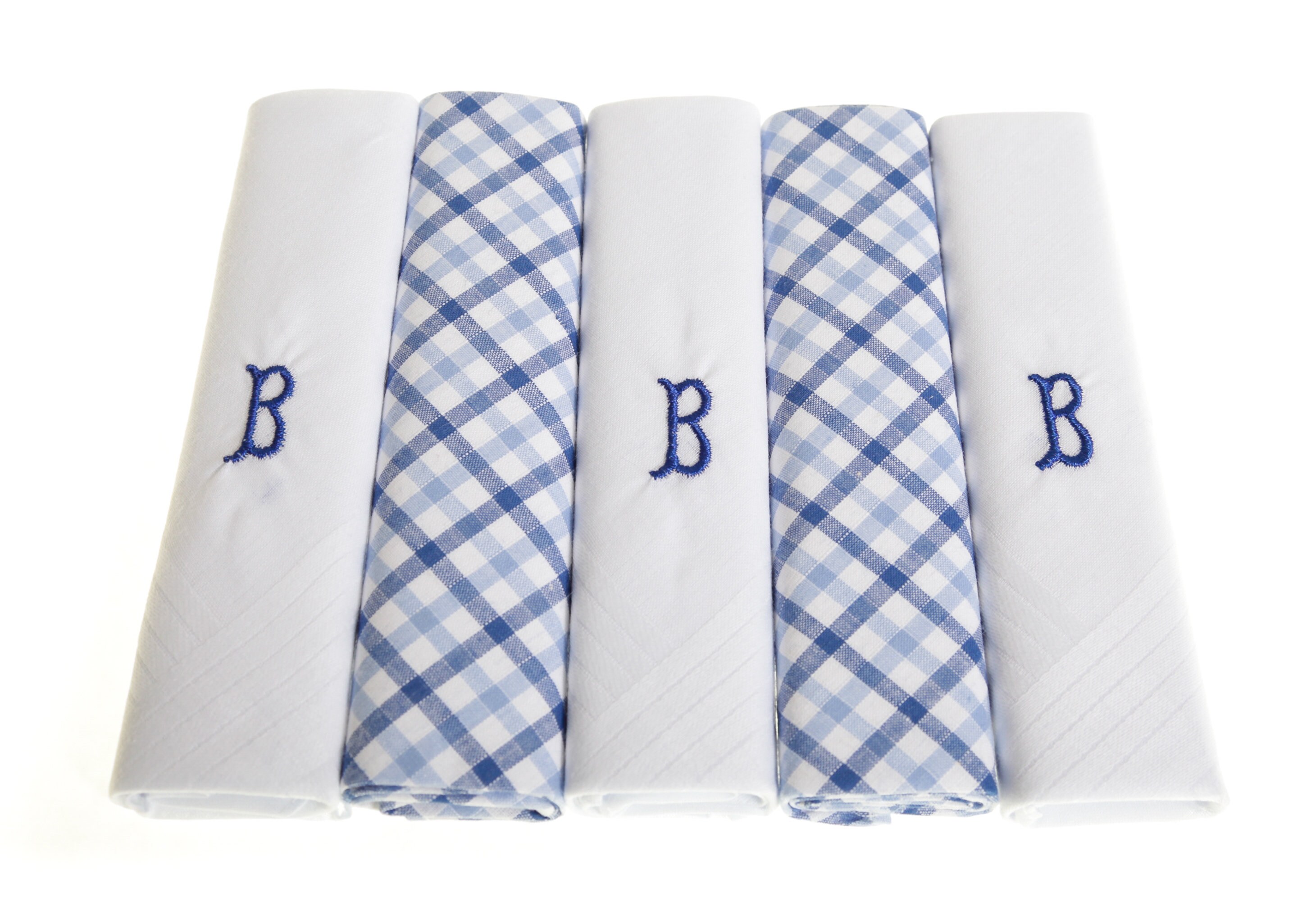Mens Handkerchiefs Pack of 5 Mens Initial Embroidered White Etsy UK