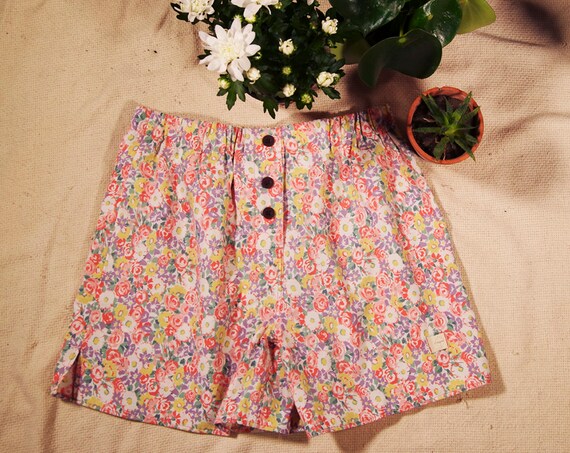 calcon man cotton fabric upcykey small flower meadow orange yellow