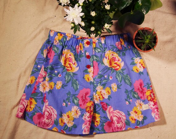 calcon man cotton fabric upcykey blue flowers