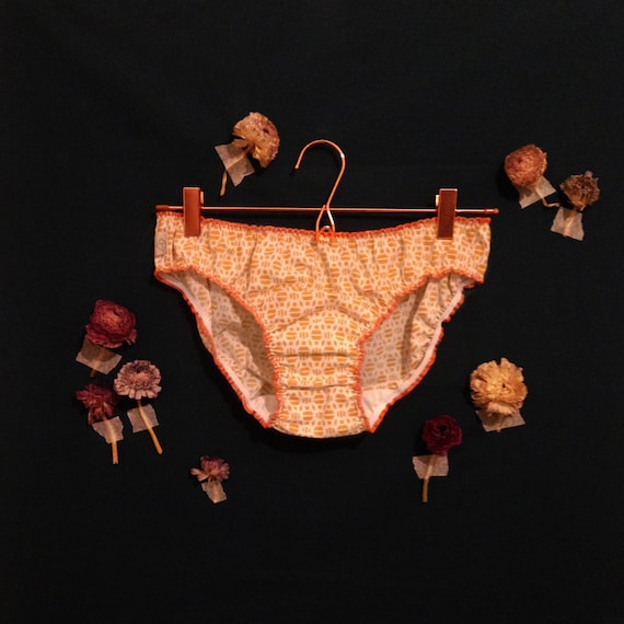 culotte bloomer coton orange géométrique