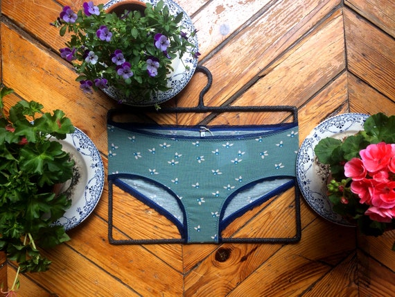 Pants woman patterned green and blue