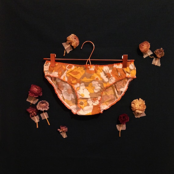 culotte bloomer coton orange fleurs