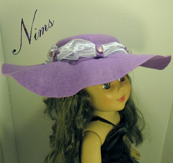 purple floppy hat