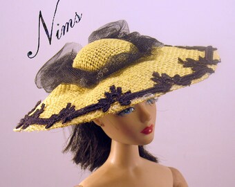 Sun hat for barbie barbie clothes handmade crochet hat for 1:6 scale dolls summer hat for 12 inch dolls doll miniature wide-brim hat Sun hat for barbie barbie clothes handmade crochet hat for 1:6 scale dolls summer hat for 12 inch dolls doll miniature wide-brim hat