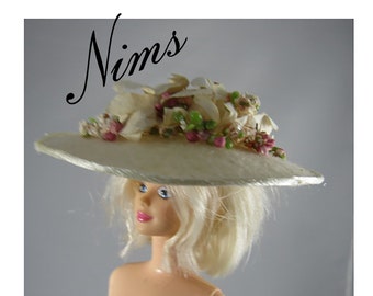 Sun hat for barbie barbie clothes handmade crochet hat for 1:6 scale dolls summer hat for 12 inch dolls doll miniature wide-brim hat Sun hat for barbie barbie clothes handmade crochet hat for 1:6 scale dolls summer hat for 12 inch dolls doll miniature wide-brim hat
