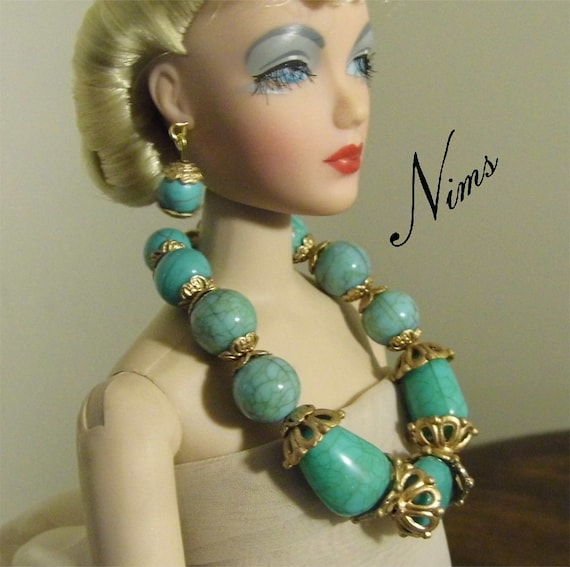 handmade 16/" doll jewelry set necklace earring for 16/" Tonner dolls