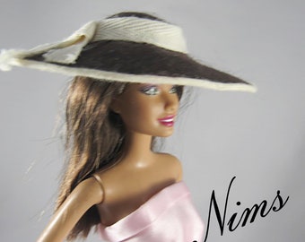 Sun hat for barbie barbie clothes handmade crochet hat for 1:6 scale dolls summer hat for 12 inch dolls doll miniature wide-brim hat Sun hat for barbie barbie clothes handmade crochet hat for 1:6 scale dolls summer hat for 12 inch dolls doll miniature wide-brim hat