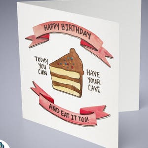Cake Greeting Card // Printed in Newport, RI • Packaged in Compostable Eco Bags