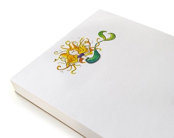 Mermaid Notepad | Designed in Newport, RI | Stationery | Nautical | Paper | Writer | Grocery List | Preppy | Beach | Ocean | Seafood