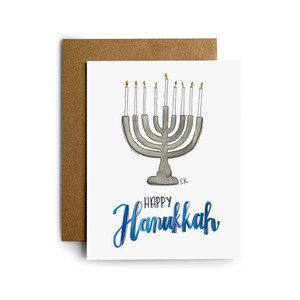 Eileen Grafik Menorah Grußkarte • Made in Newport, RI • Hannukah • jüdisch • Kerzen • Tradition • Feier • Feiertage • Familie