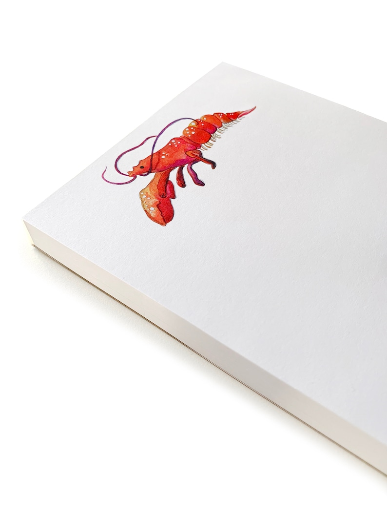 Red Lobster Notepad Designed in Newport RI Stationery Etsy