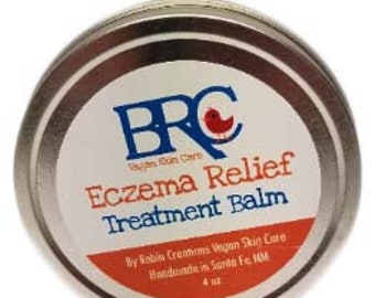 Vegan Eczema Relief Balm - Dry Skin Relief, Itch Relief, Eczema Balm, Eczema Lotion, Cracked Skin, Working Hands, Plant Based,Zero Waste