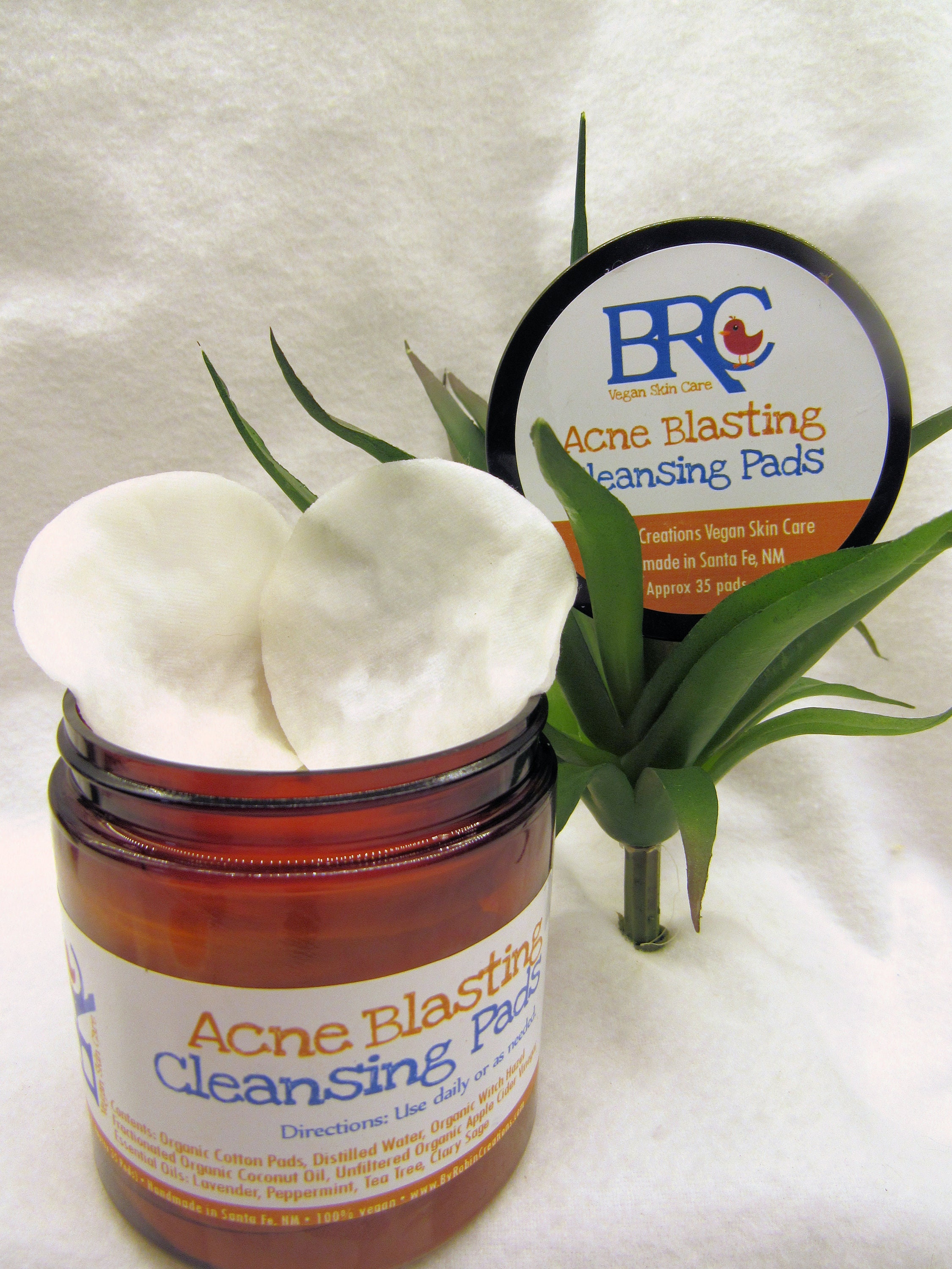 Vegan Acne Cleansing Pads Vegan Acne Care Vegan Skin Care Etsy