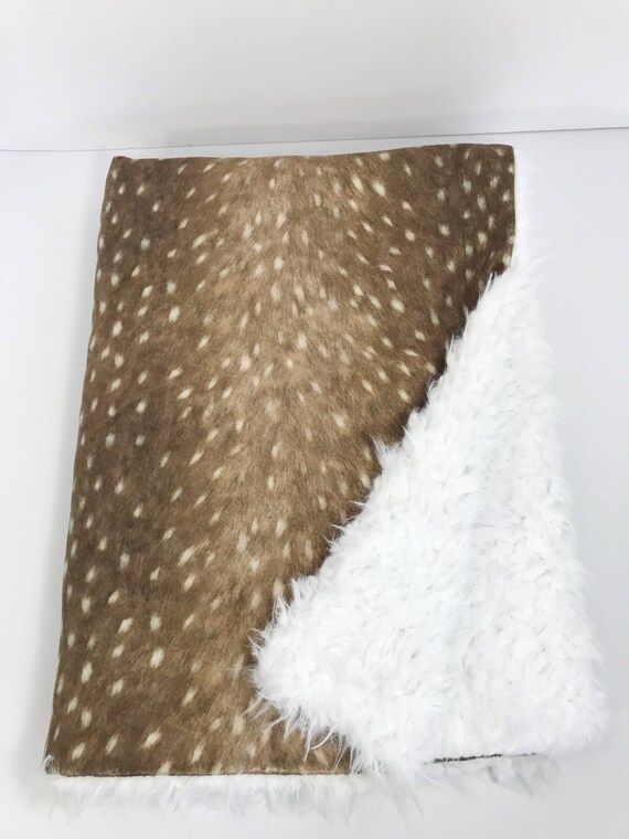 Items similar to Deer Skin Baby Blanket, Deer Hide Blanket, Fawn baby