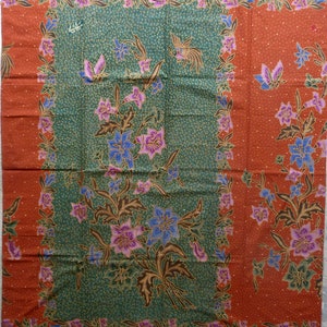 Batik Cotton Sarong Fabric Indonesian Batik Kain Tulis from Pekalongan Fully Handmade Indonesia Batik Hand Drawn