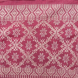 Handmade Textile Very Old Embroidered Indonesian Songket Textile Damaged
