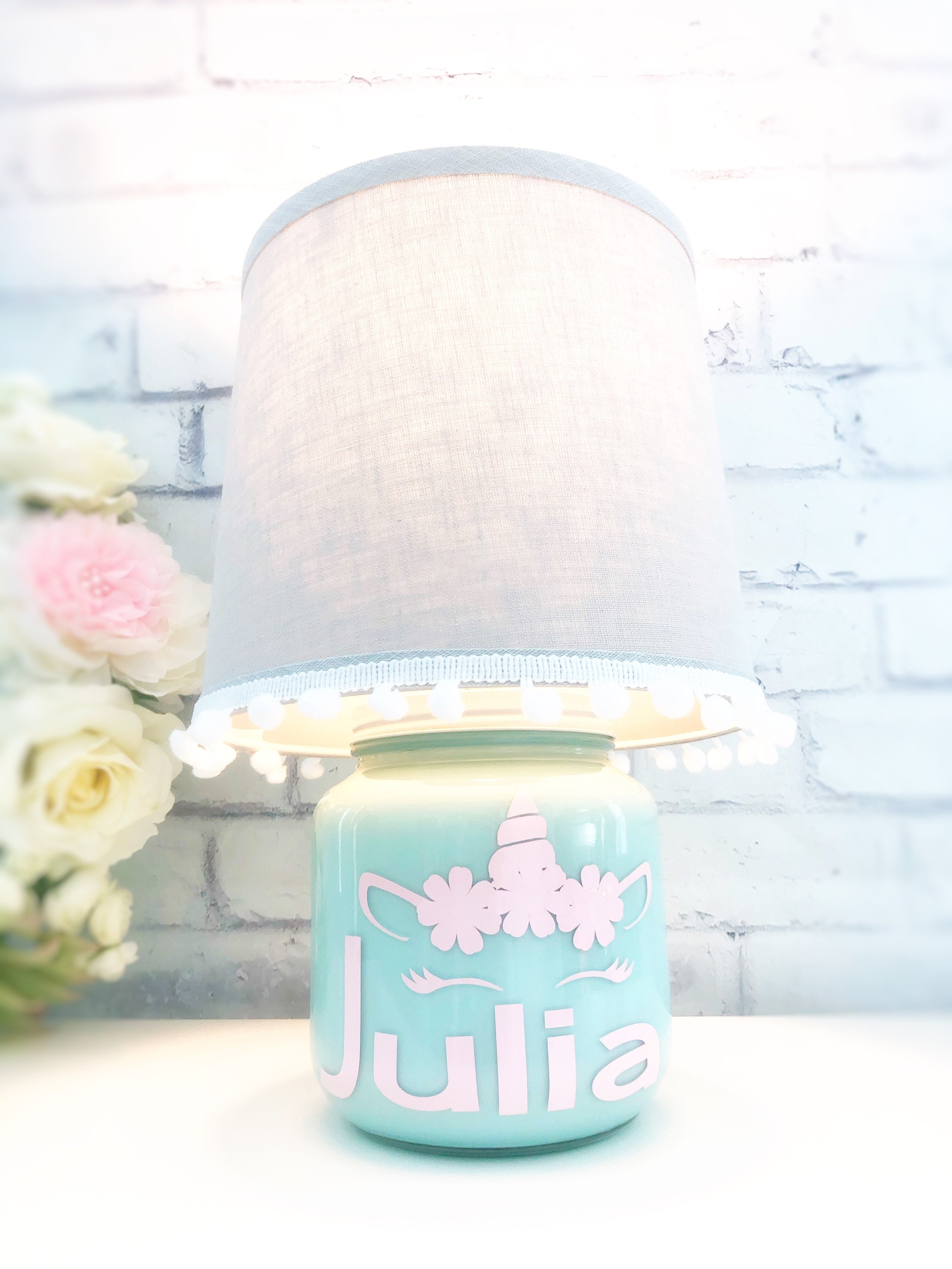 Unicorn nursery lamp Baby room lamp Baby room light Girls lamp Etsy