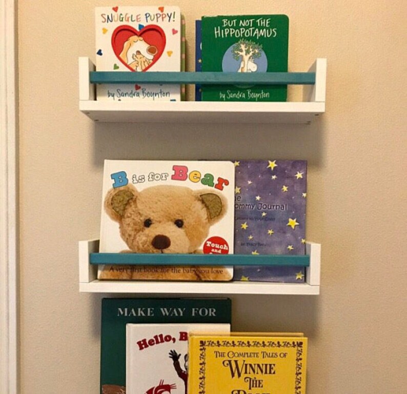 3 Floating Nursery Bookshelves/ Children's Bookshelf/ Etsy