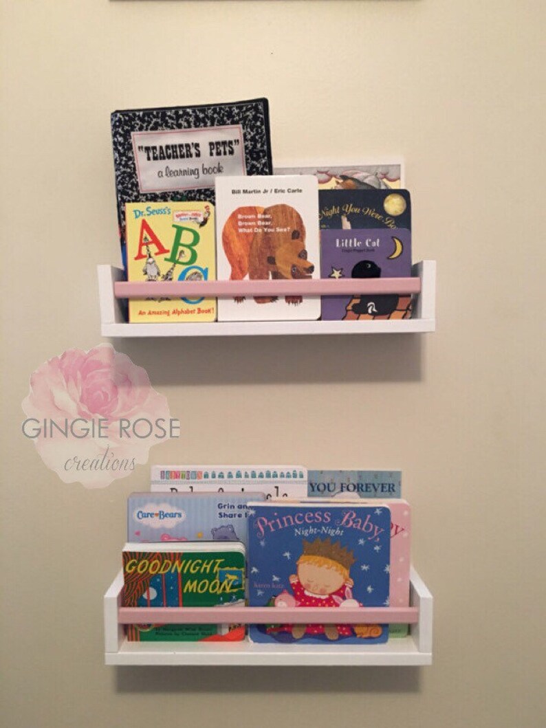 2 Floating Nursery Bookshelves/ Children's Bookshelf/ Etsy