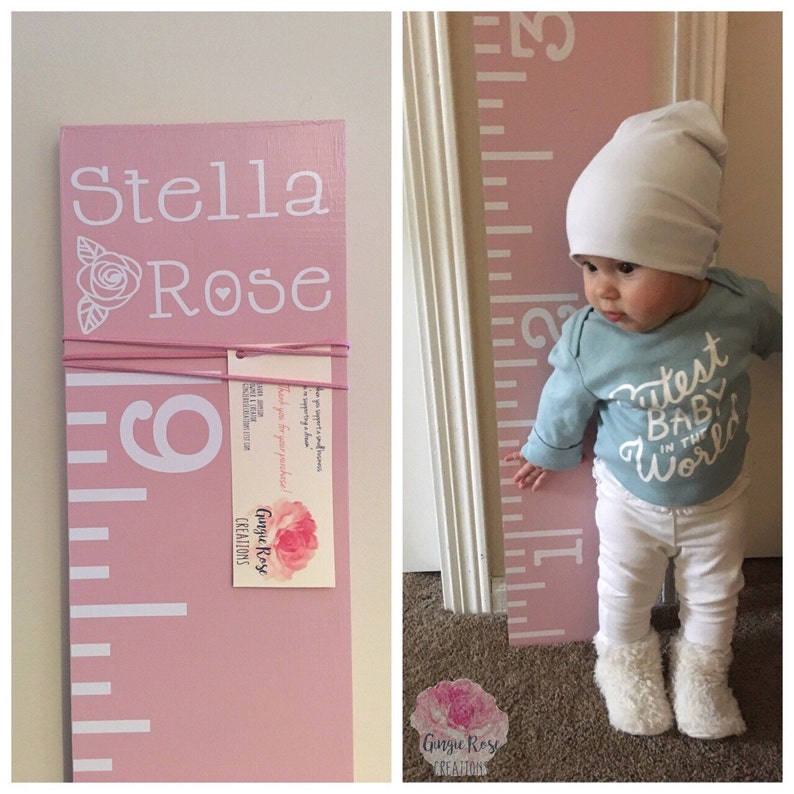 Children's Growth Ruler/wood Large Ruler/baby Shower Etsy