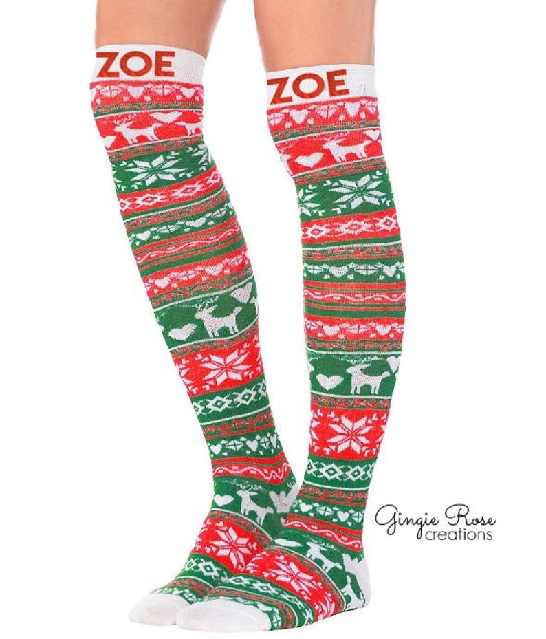 Ugly Christmas Sweater Socks Holiday Christmas Socks | Etsy