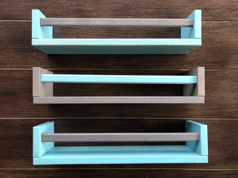 3 Floating Nursery Bookshelves/ Children's Bookshelf/ Etsy