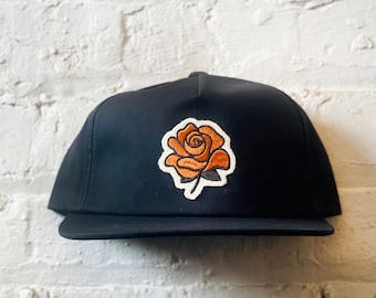 Rose Hat - Vintage Rose Hat | Retro Baseball Hat | Rose Tattoo Hat | Boho Hat | Terracotta Hat | Vintage Boho Hat | Vintage Hat | Rose City