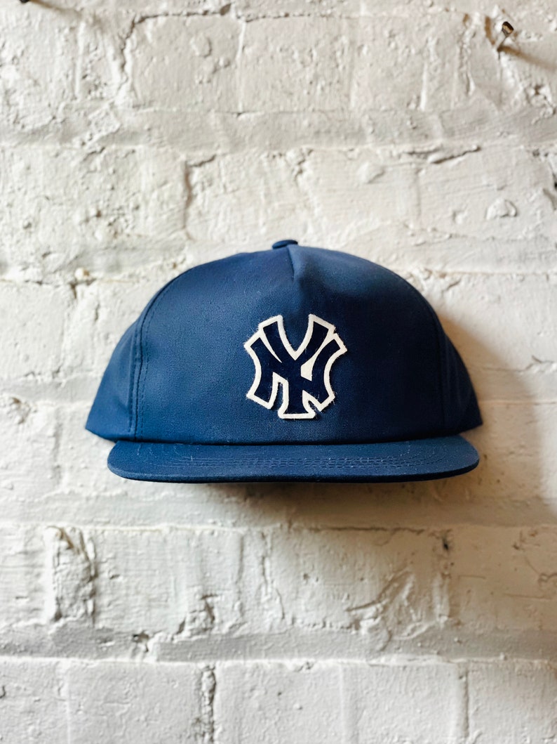 New York Yankees Hat Vintage Yankees Hat Retro NY Hat Vintage New York Yankees Retro Yankees Hat New York Hat New York Yankees Navy - Felt NY