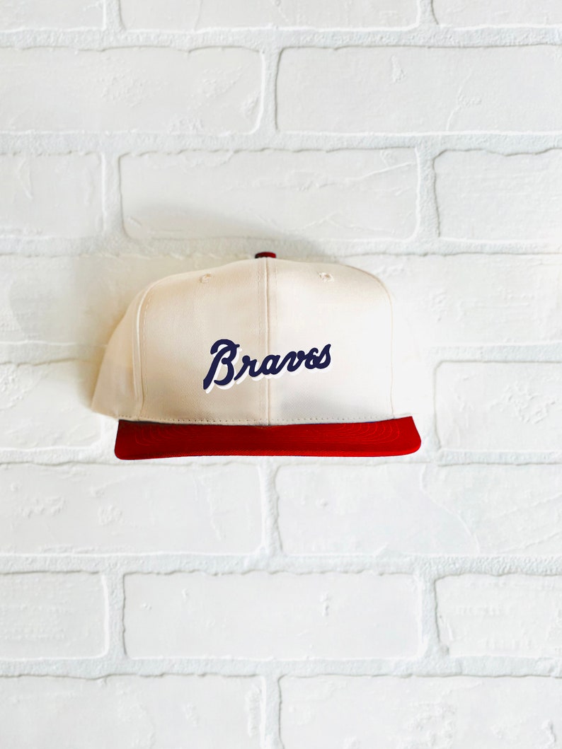 Atlanta Braves Hat Vintage Braves Hat Braves Baseball Etsy