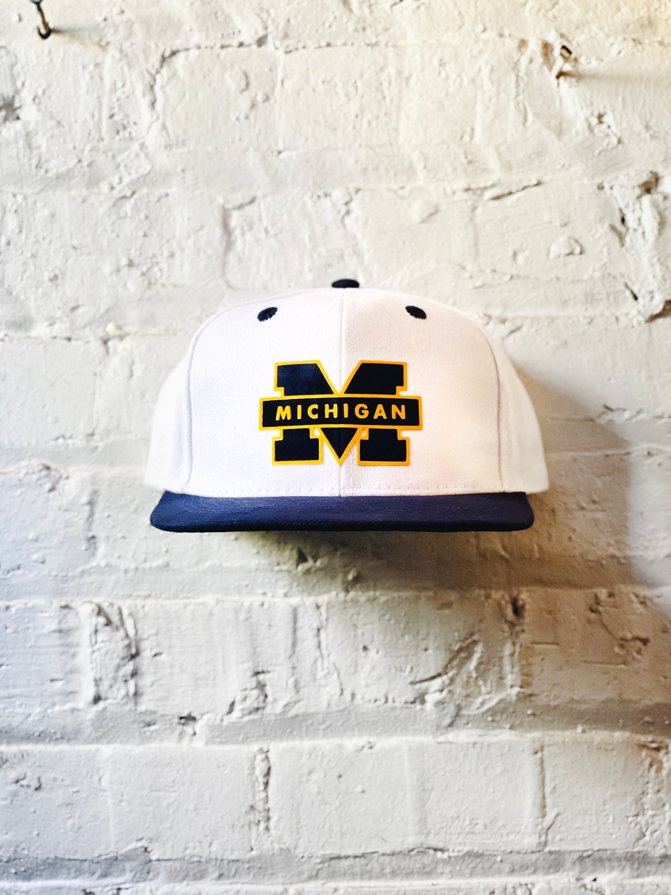 Valiant University of Michigan Baseball Off-White Throwback Replica Jersey