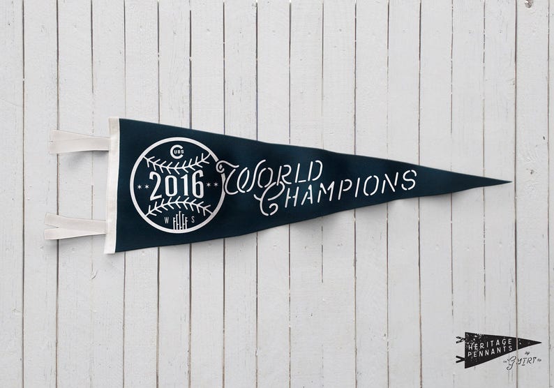 Chicago Cubs World Series Felt Pennant 9x24 Etsy