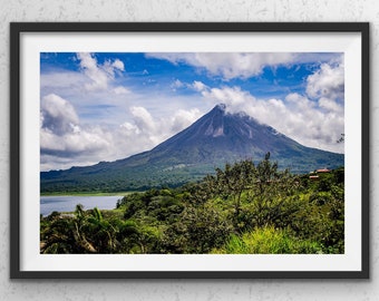 Costa Rica Print, Arenal Volcano in Costa Rica