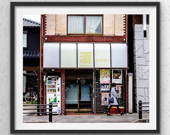 Japan Print, Street Scene in Kyoto