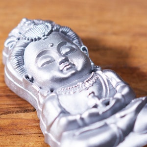 Japanese OMAMORI amulet charm for Health (diseases, pregnancy, etc.) silver color * deity-hea-6c