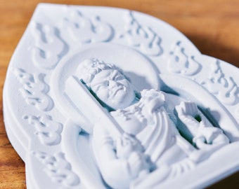 Japanse OMAMORI-amuletbedel voor geld (economische situatie, werk, zaken, overwinning, enz.) witte kleur * deity-mon-8c