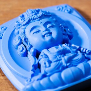 Japanese OMAMORI amulet charm for Health (diseases, pregnancy, etc.) pastel blue color * deity-hea-3a