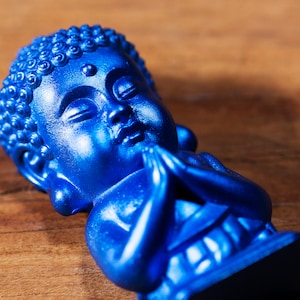 Japanese OMAMORI amulet charm for Love (for single, boyfriends, couples, weddings, etc.) metallic blue color * deity-lov-8c