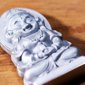 Japanese OMAMORI amulet charm for School (for students, school/entrance exams, etc.) silver  color * deity-sch-4c