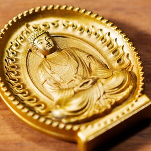 Japanese OMAMORI amulet charm for Protection (bad luck, negative energy, evil eye, curses, demons, etc.) brillant gold color * deity-pro-4c