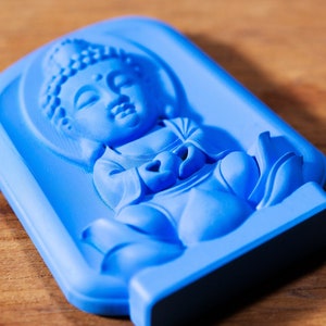 Japanese OMAMORI amulet charm for Desire (a single desire for those who receive it) pastel blue color * deity-des-1a