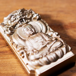 Japanese OMAMORI amulet charm for Protection (bad luck, negative energy, evil eye, curses, demons, etc) champagne gold color * deity-pro-10a