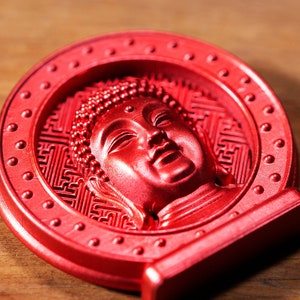 Japanese OMAMORI amulet charm for Traffic (road safety, car/motorcycle/bike, plane, etc.) metallic red color * deity-tra-2c