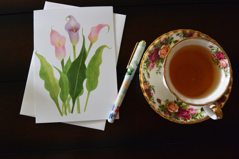 Greeting Card, Botanical, Calla Lily, Flower, Notecard, Gift Card image 4
