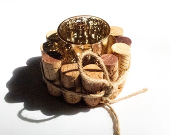 Recycled Wine Corks Candle holders