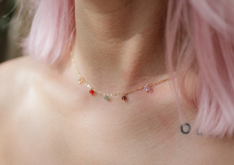 beads necklace beaded necklace summer necklace Gold filled 14k necklace boho necklace Minimalist jewelry
