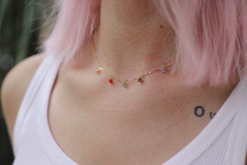 beads necklace beaded necklace summer necklace Gold filled 14k necklace boho necklace Minimalist jewelry