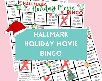 Juego de bingo navideño navideño de Hallmark: Actividad navideña imprimible (PDF)